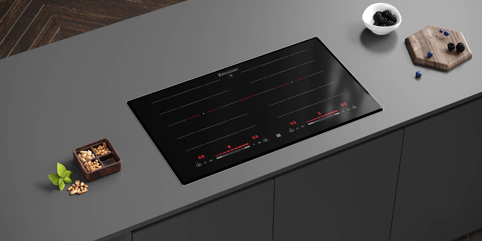 Bếp từ Zemmer IZM 508 Pro, mặt kính EuroK chịu lực, hạn chế trầy xước.